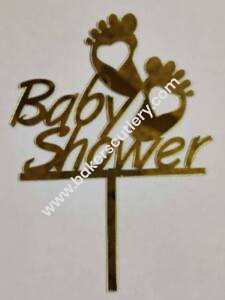 Baker's Cutlery® Baby Shower Cake Topper (Gold)