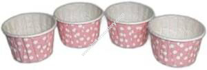 Baker's Cutlery® Bake  & Amp; Serve Paper Baking Mould Pink Cupcake Mould 10 Pcs