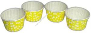 Baker's Cutlery® Bake  & Amp; Serve Paper Baking Mould Yellow Cupcake Mould 10 Pcs