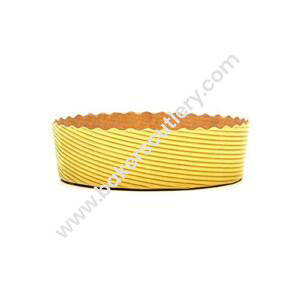 Baker's Cutlery® Bake  &  Serve Paper Baking Mould - Round Cake Mould Yellow 10 Pcs