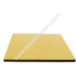 Baker's Cutlery® Gold Square Drum Cake Board Cake Base - 8 Inch