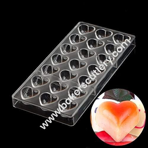 Baker's Cutlery® Chocolate Mold, Sweet Candy Diy Mold 21 Mini Heart Shaped Clear Plastic Pc Handmade Chocolate Making Mold Pastry Dessert Baking Pan Cake Decoration Tool