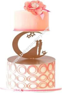 Baker's Cutlery® Metal Side Bar Cake Tier Cake Spacer Tier Cake Separator Couple Design Cake Stand