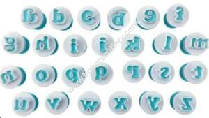 Baker's Cutlery® Mini Lower Case Alphabet Letter Stamp Cookie Press Cutter Fondant