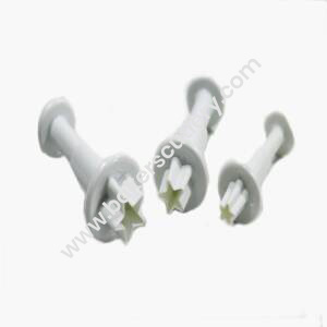 Baker's Cutlery® Mini Star Shape Plunger Cutter Tools 3 Pcs