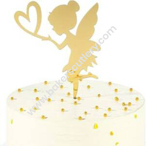 Baker's Cutlery® Mirror Acrylic Happy Birthday Cake Topper Little Fairies