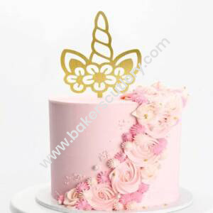 Baker's Cutlery® Mirror Acrylic Happy Birthday Cake Topper Unicorn