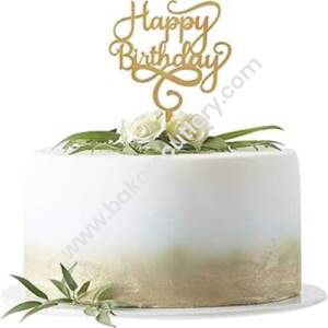 Baker's Cutlery® Mirror Finshing Acrylic Cake Topper Happy Birthday