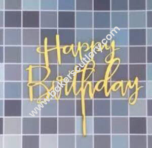 Baker's Cutlery® Mirror Finshing Acrylic Cake Topper Happy Birthday