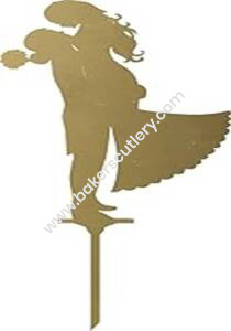 Baker's Cutlery® Mirror Finshing Acrylic Couples Cake Topper Couple Game Over