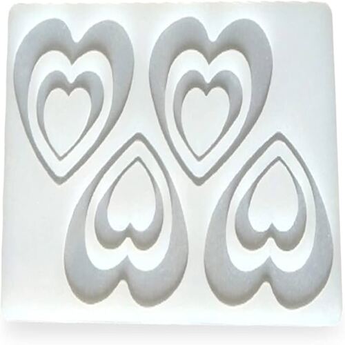 Baker's Cutlery® Silicone 8 Cavity Double Heart Garnishing Mould 8 Cavity Mold Baking Cake Decoration Tool