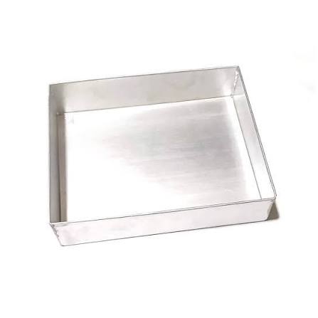 Baker's Cutlery® Aluminium Square Tray / Sweet Tray /Baking Tray - (10 X 10 X 2) Inches