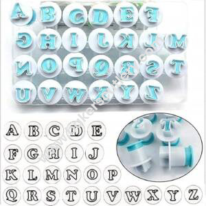 Baker’s Cutlery® 26 Pcs Push Easy Alphabet (Uppercase) Fondant, SugarPaste, Cookie Cutter (Pack of 26)