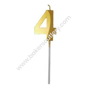 Baker’s Cutlery® Quality Gold Number Candles, Birthday Cake Candles, 5.3 inches Gold Number Cupcake Candle
