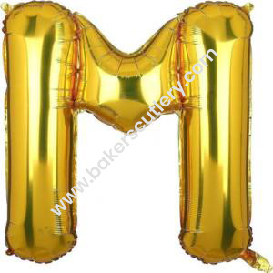 Baker’s Cutlery® Alphabet Foil balloon | Letters balloon | Birthday name ballons | 16 inch Golden foil Balloons for Birthday