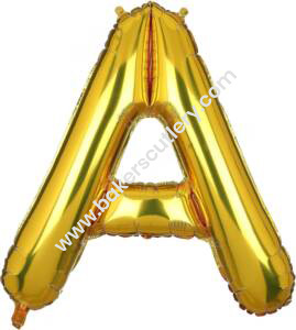 Baker’s Cutlery® Alphabet Foil balloon | Letters balloon | Birthday name ballons | 16 inch Golden foil Balloons for Birthday