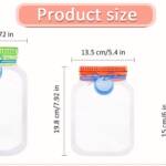 Baker’s Cutlery® 3 Pieces Bottle Bags Storage Bags Snack Sandwich Zipper Bags Reusable Airtight Seal Storage Bags - Image 2