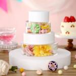 Baker’s Cutlery® Round FILL-A-TIER Cake Spacer 10" X 4" Acrylic Clear Cake Display Spacer ( pack of 1 )
