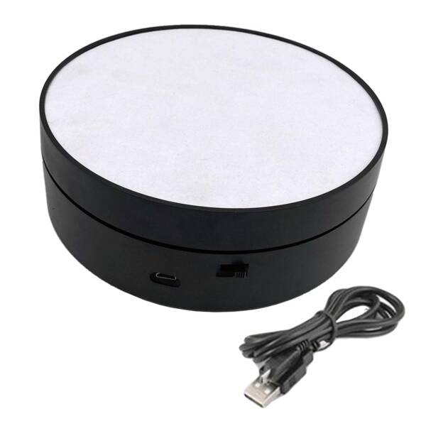 Baker's Cutlery® Rotating Display Stand Turntable for Product Collectibles Models Display Black  Velvet