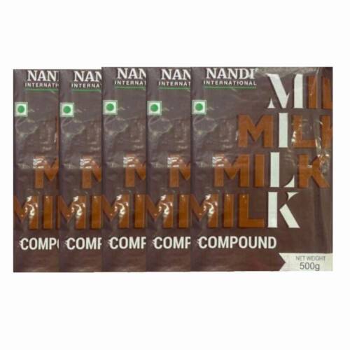 Baker’s Cutlery® Nandi international milk compound chocolate 500 g ( Pack of 5 )