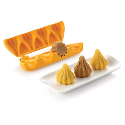 Baker’s Cutlery® 2 pcs Modak Sancha, 4 Cavity Sancha Patti Modak Moulds for Ganpati Bappa