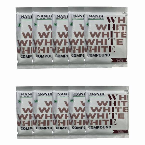 Baker’s Cutlery® Nandi international white compound chocolate 500 g ( Pack of 10 )