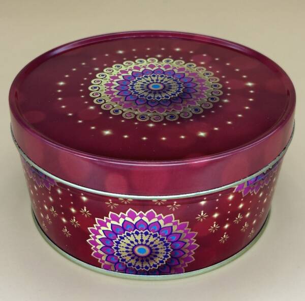 Baker's Cutlery®  Dark blue Metallic Round Dream Cake Tin 5.5 x 3 Inch Stainless steel | Plum Cake Tin | Gift Box For Special Occasion Pack of 1 ( For diwali ) 