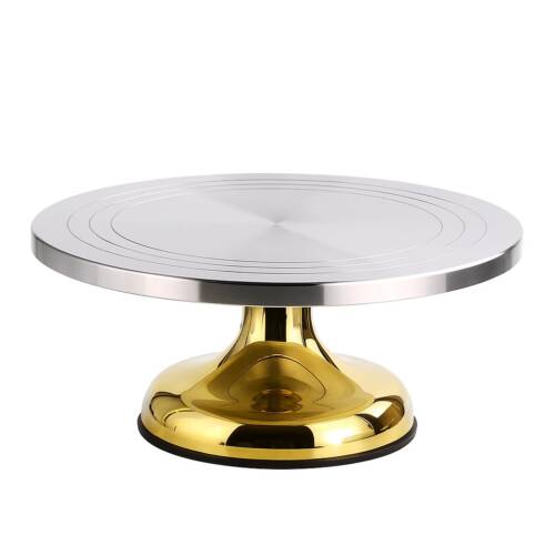 Baker's Cutlery® Cake Decorating Turntable 12inch Aluminium and Steel Cake Frosting and Icing Turntable