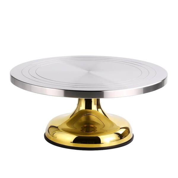 Baker's Cutlery® Cake Decorating Turntable 12inch Aluminium and Steel Cake Frosting and Icing Turntable
