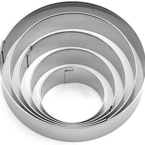 Baker’s Cutlery® Stainless Steel Baking Ring for Burger Buns 2 , 2.50 , 3 , 4 , 5 Inch  ( 5 Piece set  )