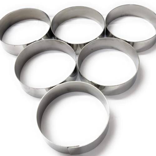 Baker’s Cutlery® Stainless Steel Baking Ring for Burger Buns 5 Inch  ( 6 Piece )